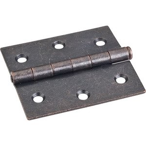 Hardware Resources - 3" x 2-3/4" Butt Hinge in Dark Antique Copper Machined