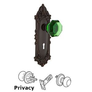 Nostalgic Warehouse - Victorian Plate with Keyhole and Waldorf Emerald Door Knob