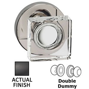 Omnia - Prodigy Door Hardware - Square Glass Knob With Modern Rose
