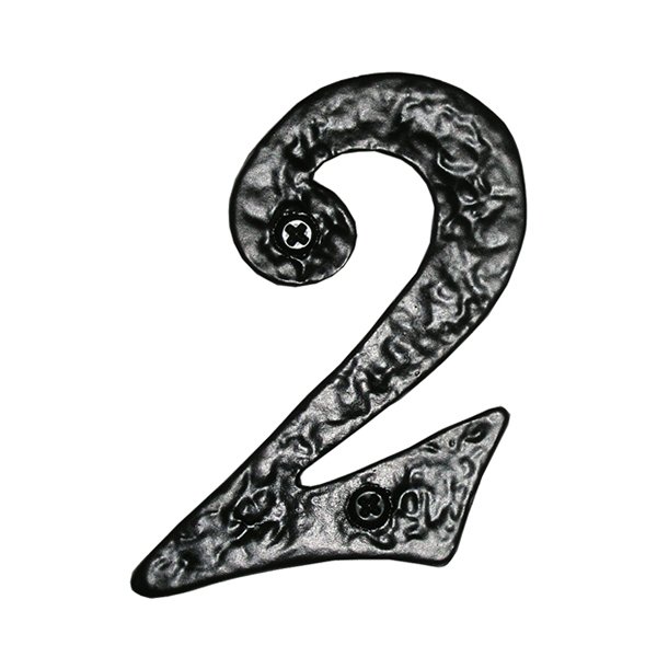 4" House Number #2 in Black