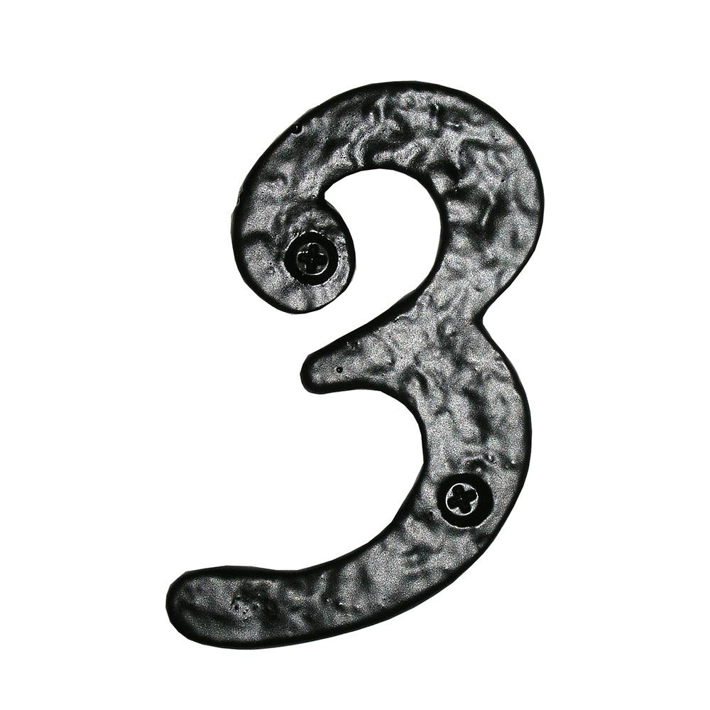 4" House Number #3 in Black