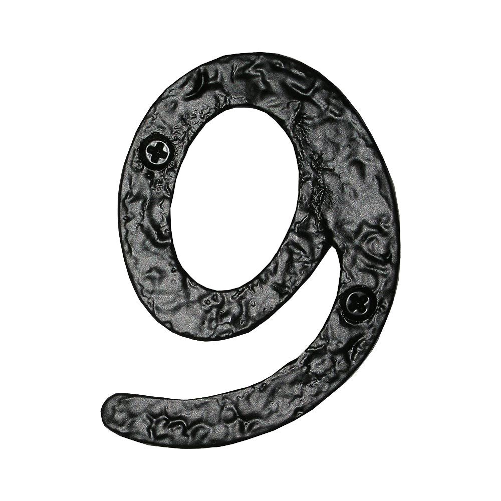 4" House Number #9 in Black