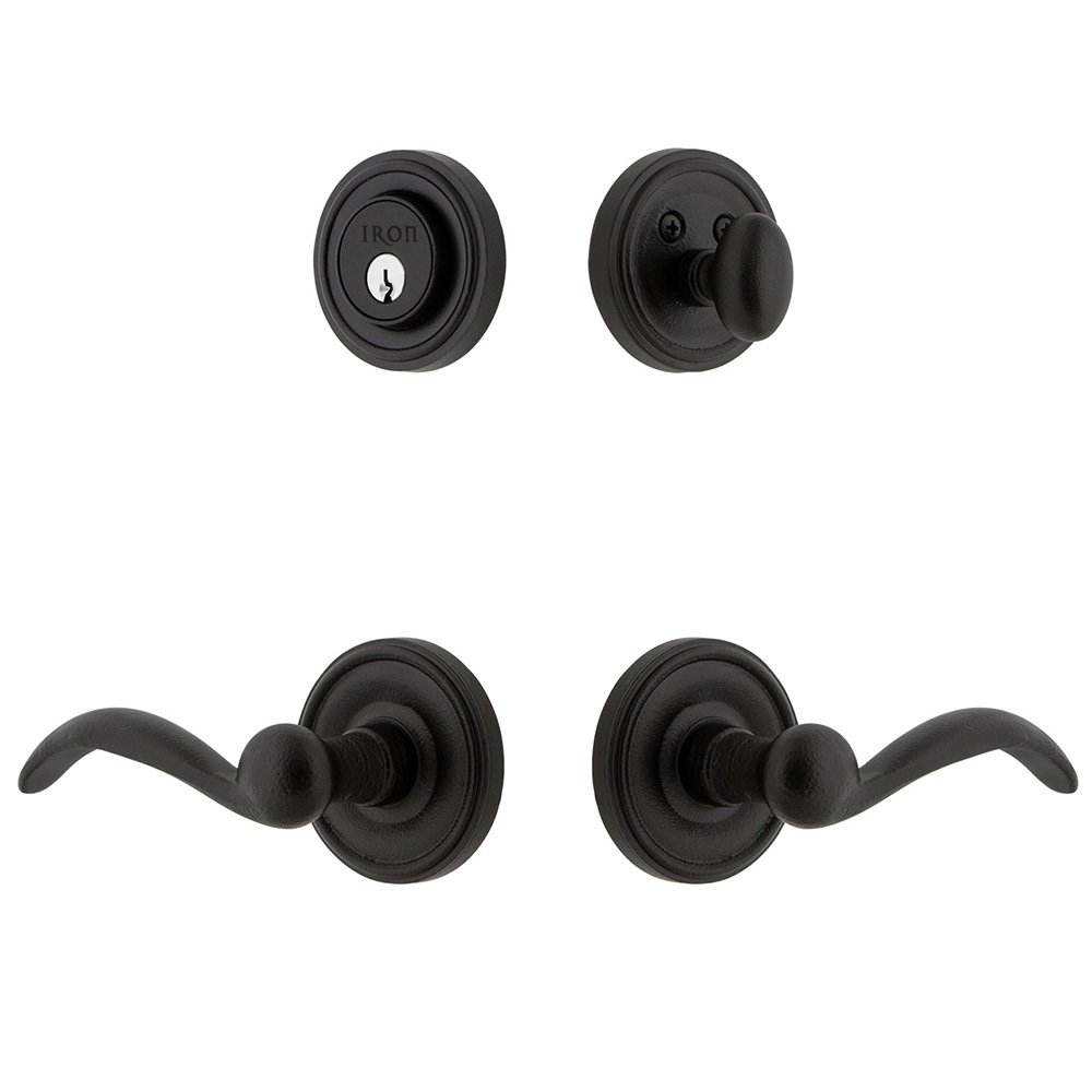 Loch Rosette Combo Pack Tine Lever in Black Iron