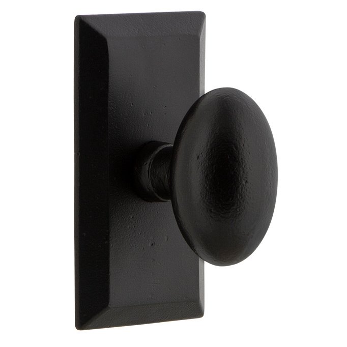 Double Dummy Vale Plate with Aeg Knob in Black Iron