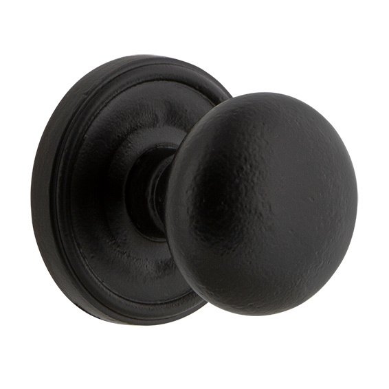 Double Dummy Loch Rosette with Keep Knob in Black Iron