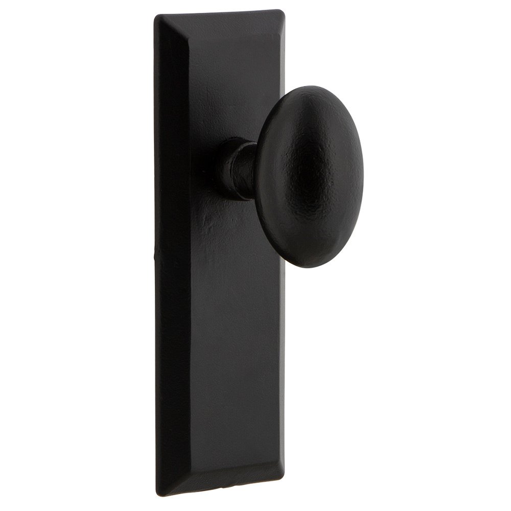 Double Dummy Keep Plate with Aeg Knob in Black Iron