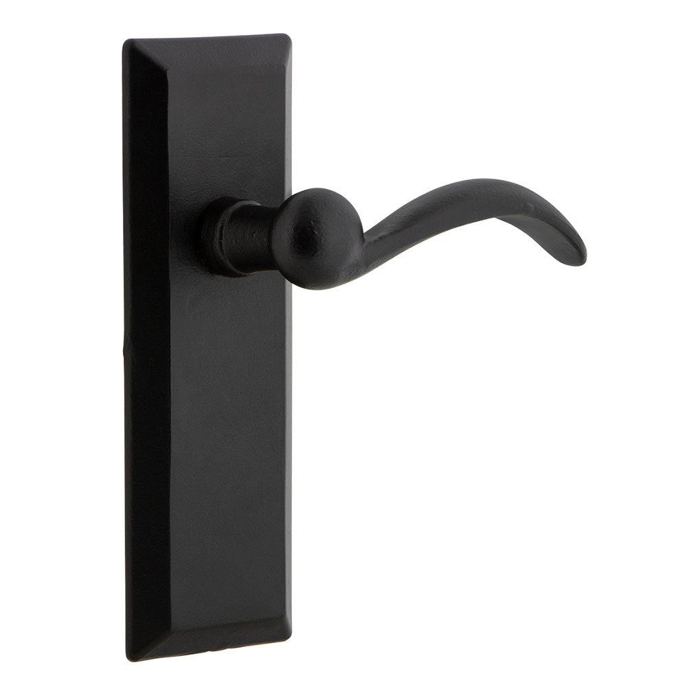 Single Dummy Keep Plate with Right Handed Tine Lever in Black Iron