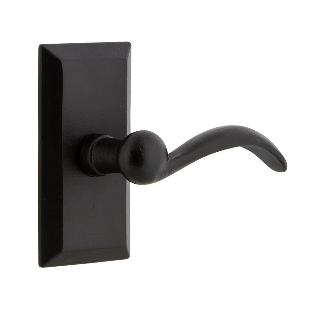 Single Dummy Vale Plate with Right Handed Tine Lever in Black Iron