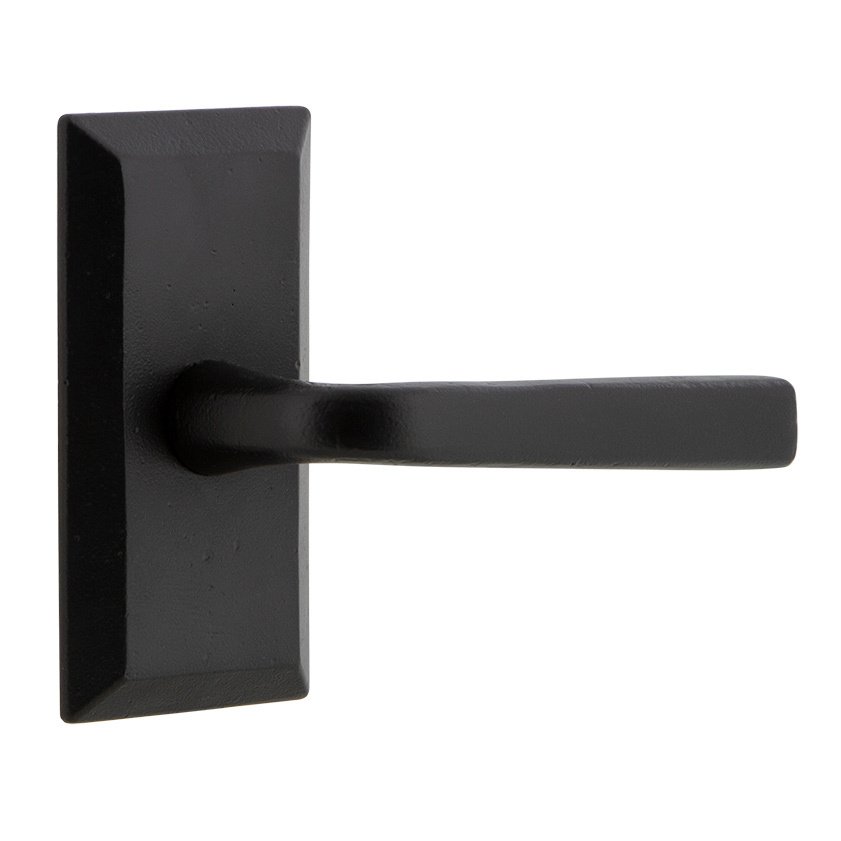 Passage Vale Plate with Right Handed Lance Lever in Black Iron