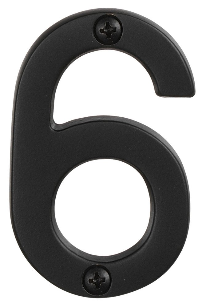 5" House Number ( 6 ) in Matte Black