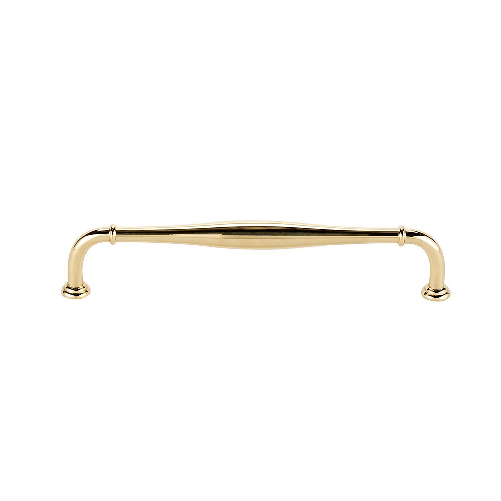Solid Brass 12" Centers Traditional Oversized Pull in Polished Brass