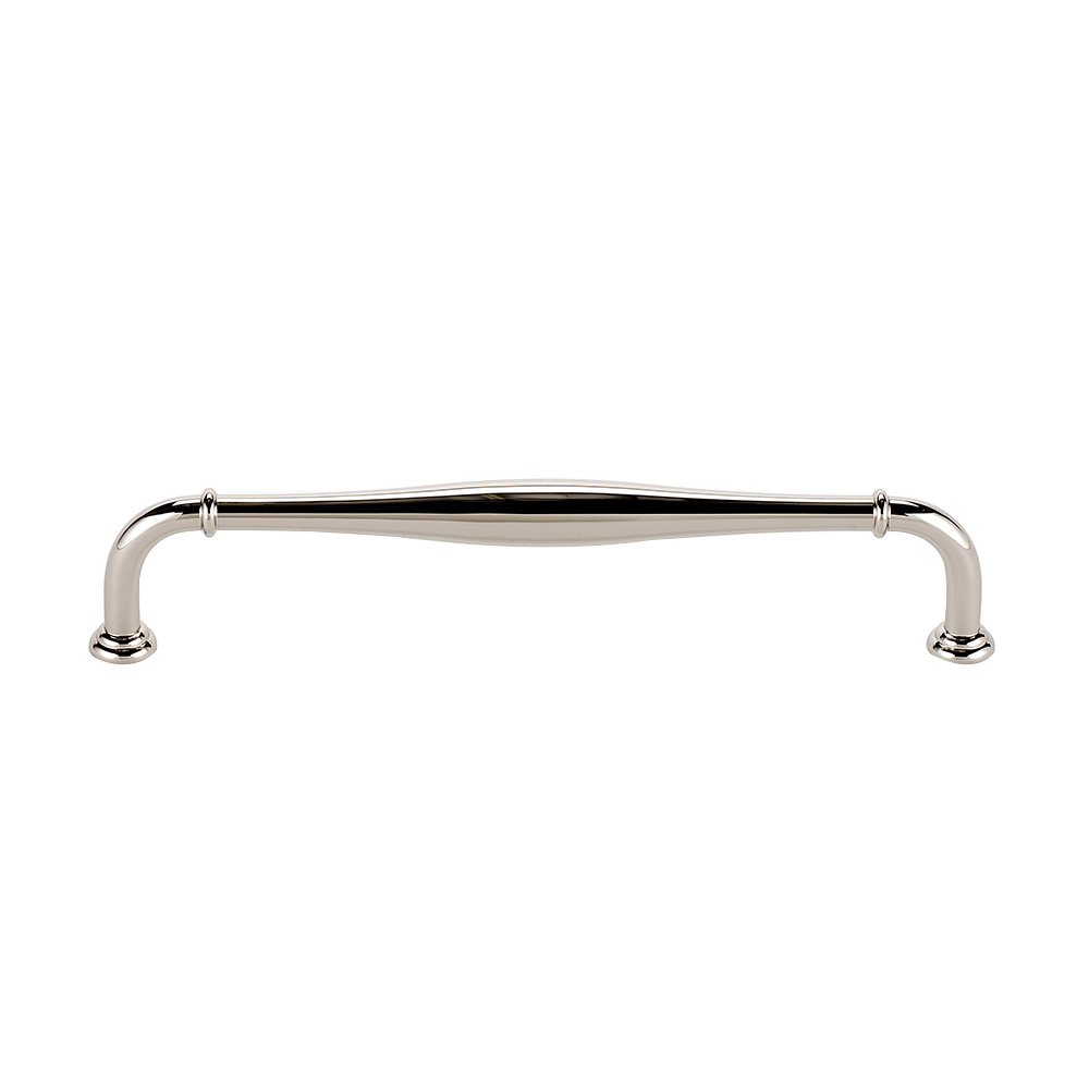 Solid Brass 12" Centers Traditional Oversized Pull in Polished Nickel