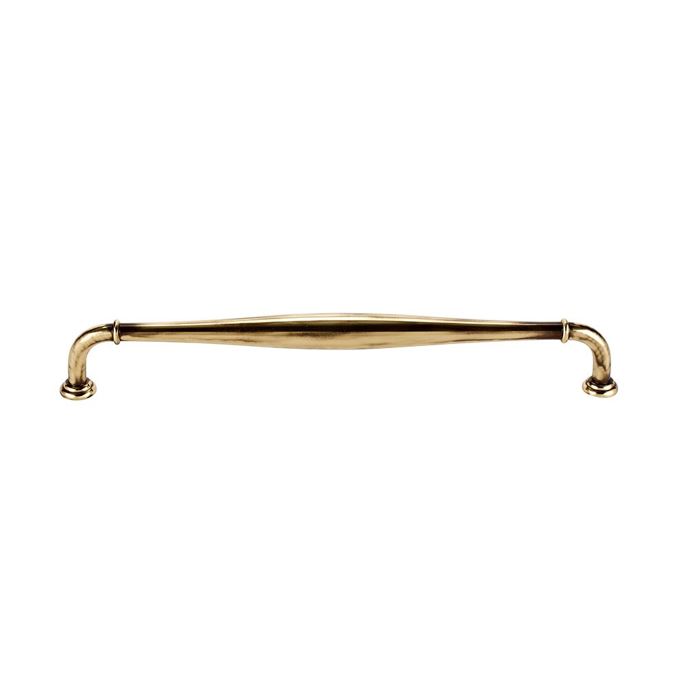Solid Brass 18" Centers Traditional Oversized Pull in Polished Antique