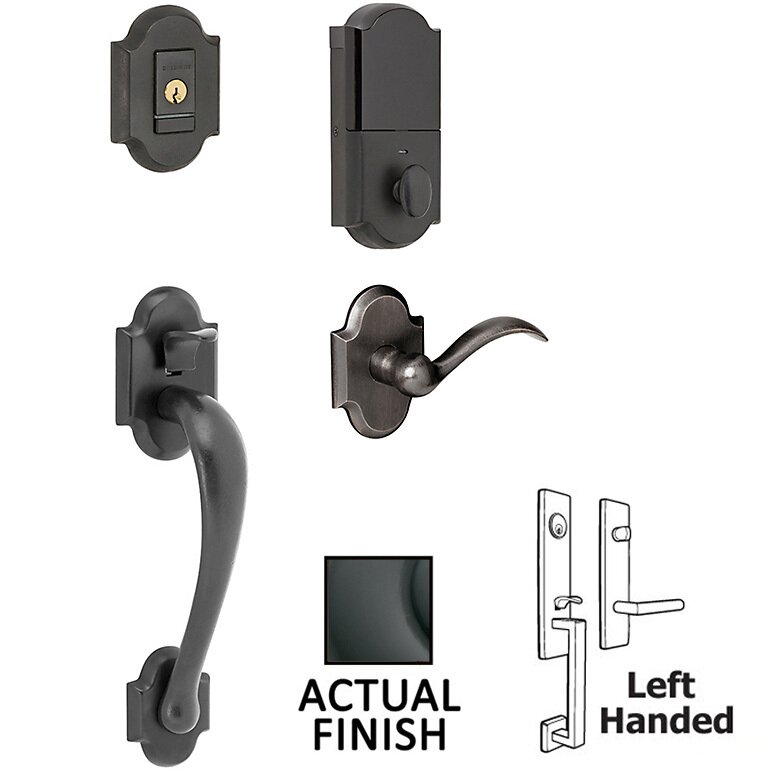 Evolved Sectional Single Cylinder Bluetooth Handleset With Left Handed Interior Lever in Oil Rubbed Bronze