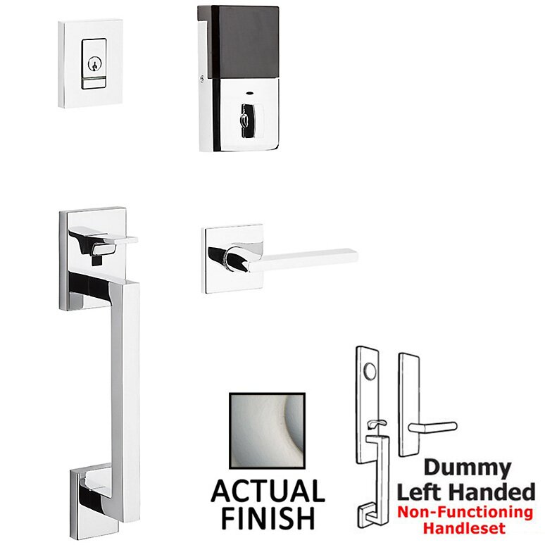 Evolved Sectional Full Dummy Handleset With Left Handed Interior Lever in Lifetime Pvd Satin Nickel