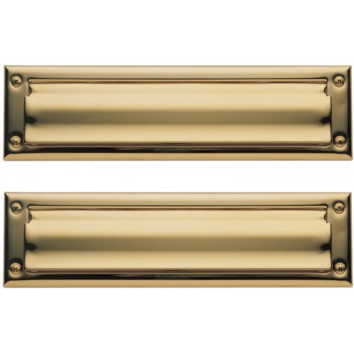 Package Size Mail Slot in Unlacquered Brass