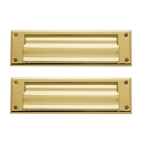 Magazine Size Mail Slot in Unlacquered Brass
