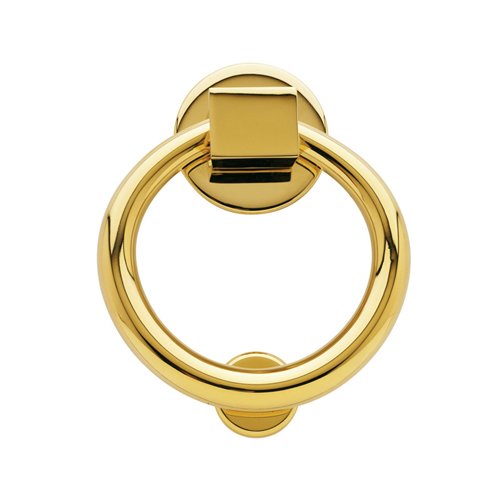Ring Knocker in Unlacquered Brass