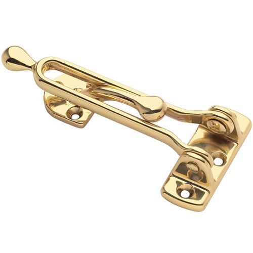 Security Door Guard in Polished Brass