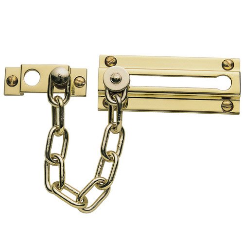 Chain Door Fastener in Unlacquered Brass
