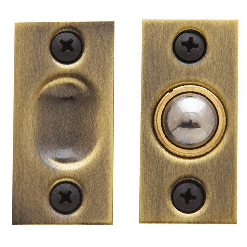 Adjustable Ball Catch (Fitted in Jamb) in Satin Brass & Black