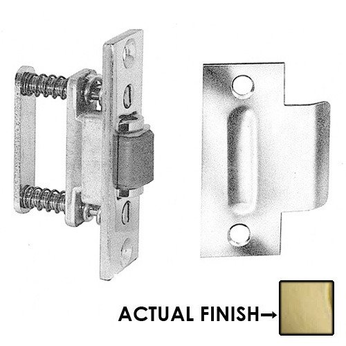 Roller Latch with T Strike in PVD Lifetime Satin Brass