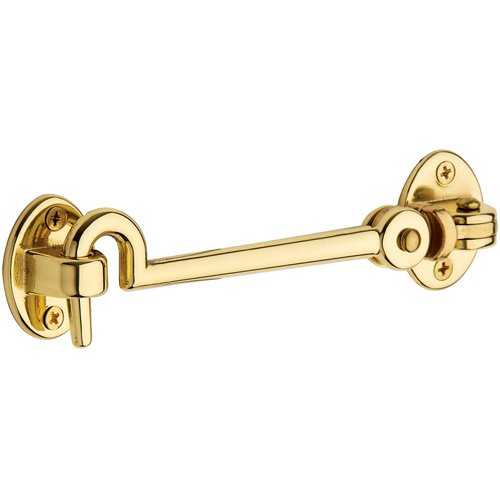 5 1/2" Swivel Type Cabin Door Hook in Polished Brass