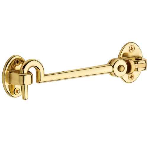 5 1/2" Swivel Type Cabin Door Hook in Unlacquered Brass
