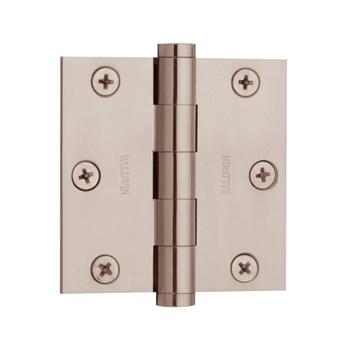 3" x 3" Square Corner Door Hinge in Lifetime PVD Polished Nickel (Sold Individually)