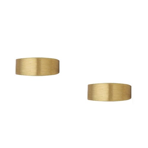 Button Tip Door Hinge Finial For Square Hinges (Sold as a Pair) in PVD Lifetime Satin Brass