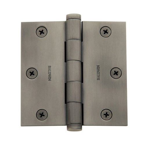 3 1/2" x 3 1/2" Square Corner Door Hinge in PVD Graphite Nickel (Sold Individually)