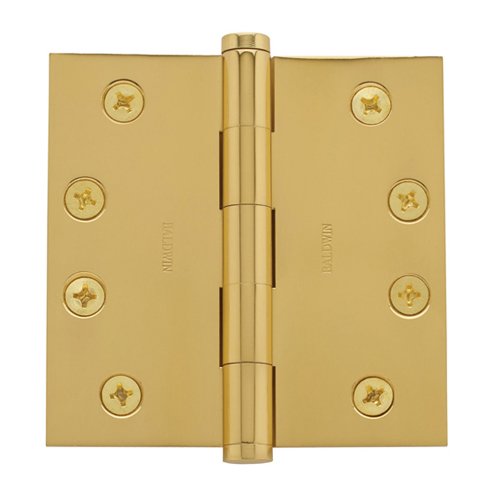 4" x 4" Square Corner Door Hinge in Unlacquered Brass (Sold Individually)