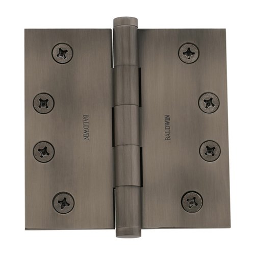 4" x 4" Square Corner Door Hinge with Non Removable Pin in PVD Graphite Nickel (Sold Individually)