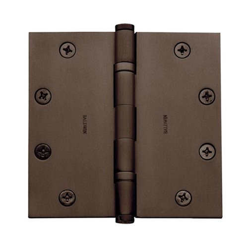 4" x 4" Ball Bearing Square Corner Door Hinge with Non Removable Pin in Venetian Bronze (Sold Individually)