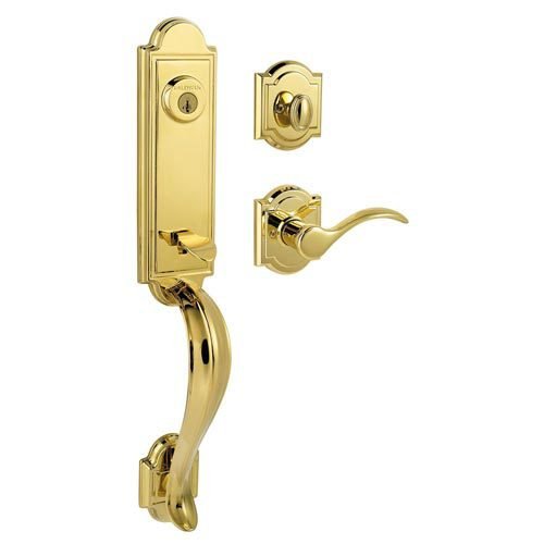 Keyed Avendale Handleset with Tobin Lever in Polished Brass