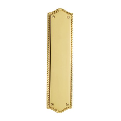10 7/8" x 2 3/4" Bristol Push Plate in Polished Brass