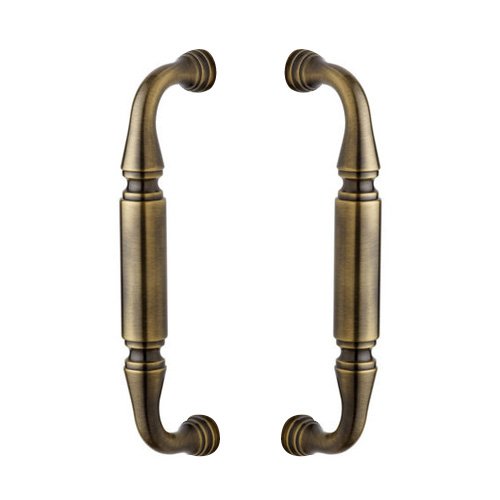 8" Centers Back to Back Door Pull in Satin Brass & Black