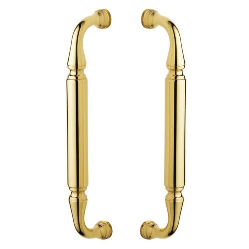 10" Centers Back to Back Glass Door Pull in Polished Brass