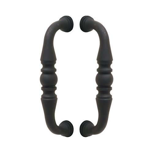 6" Centers Back to Back Door Pull in Satin Black