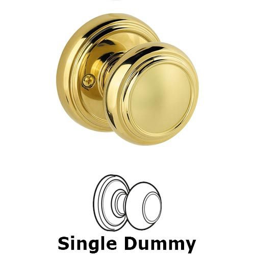 Single Dummy Alcott Door Knob in Polished Brass