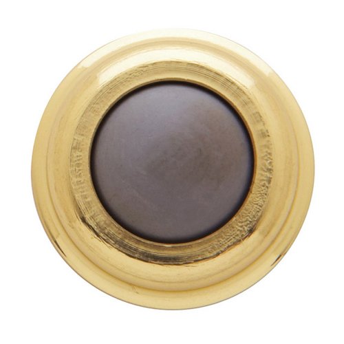1" Wall Type Flush Bumper in Polished Brass
