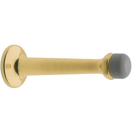 3 3/4" Base Mounted Door Bumper in Lifetime PVD Polished Brass