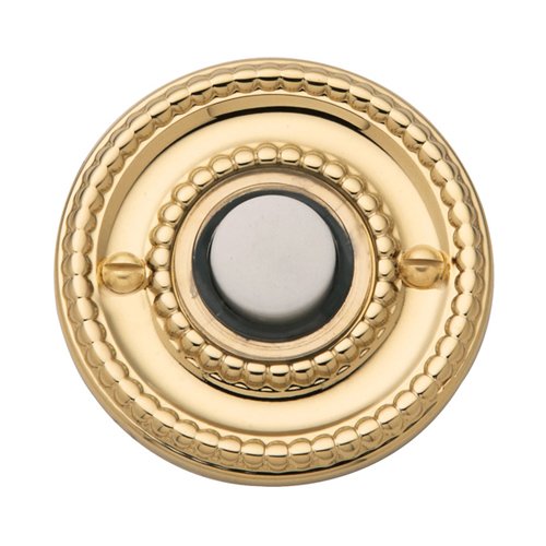 1 3/4" Beaded Bell Button in Unlacquered Brass