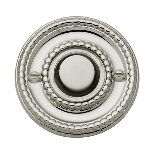 1 3/4" Beaded Bell Button in Polished Nickel