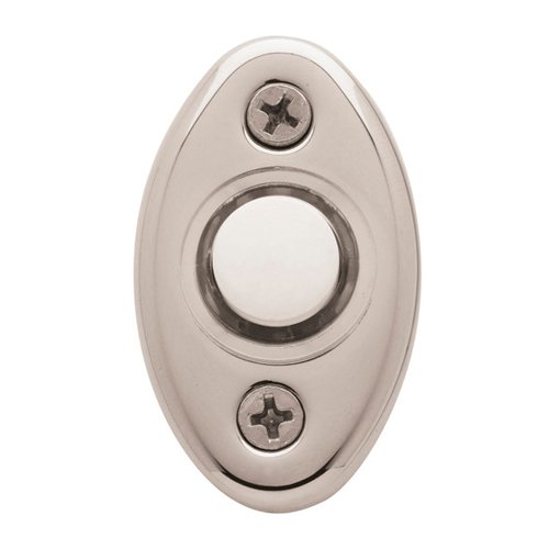 2" x 1 1/8" Oval Bell Button in Lifetime PVD Polished Nickel