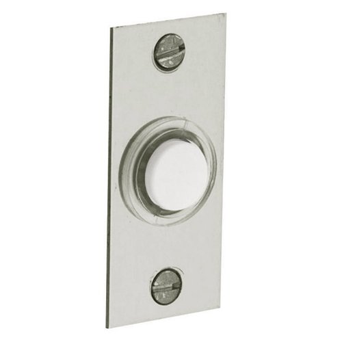 2 1/4" x 1" Rectangular Bell Button in Polished Nickel