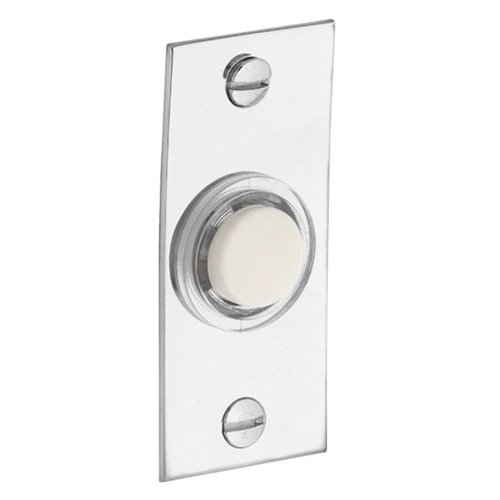 2 1/4" x 1" Rectangular Bell Button in Polished Chrome