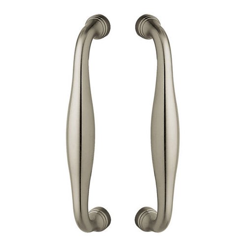 7 3/4" Centers Back to Back Glass Door Pull in Satin Nickel