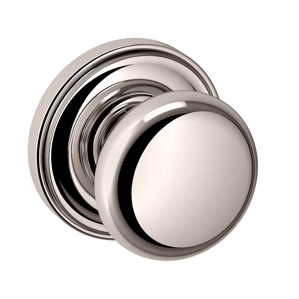 Dummy Set Door Knob with Rose in Lifetime PVD Polished Nickel