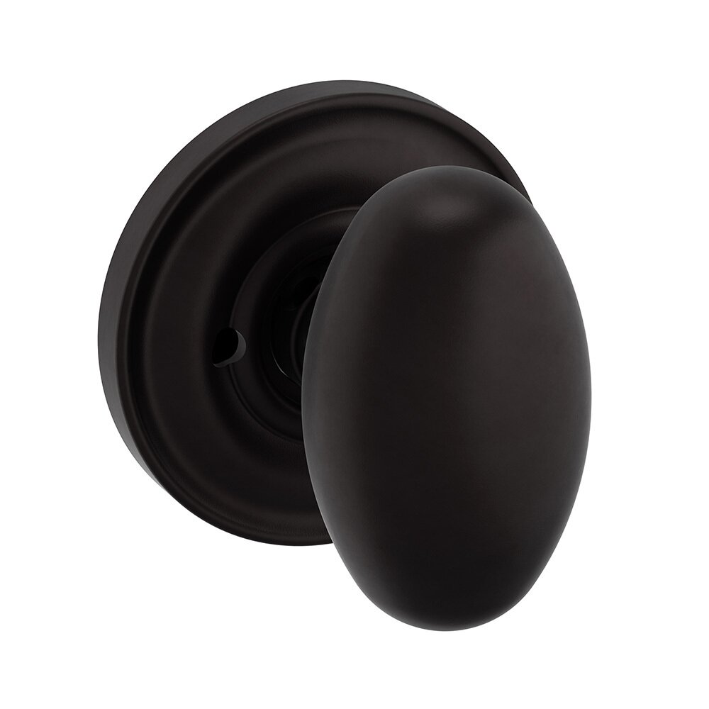 Privacy Door Knob with Classic Rose in Oil Rubbed Bronze